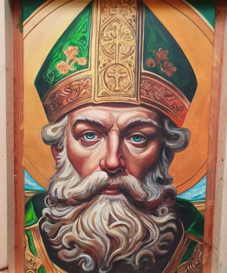 Saint Patrick Ireland Original Oil Painting