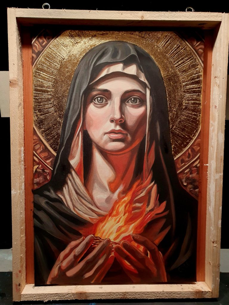 Saint Brigid Original Oil Painting