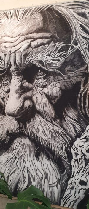 The Dagda Art Charcoal Drawing